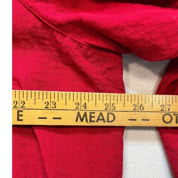 Ali Miles Women's Office Oversized Tunic Top Long Sleeve Size 1X Red Lightweight - Picture 10 of 12